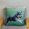 Home Bedroom Pillowcase Cute Schnauzer Print Cushion Cover Decor