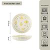 KANGMO 8-inch Round Ceramic Dinner Plate with Yellow Floral Glaze