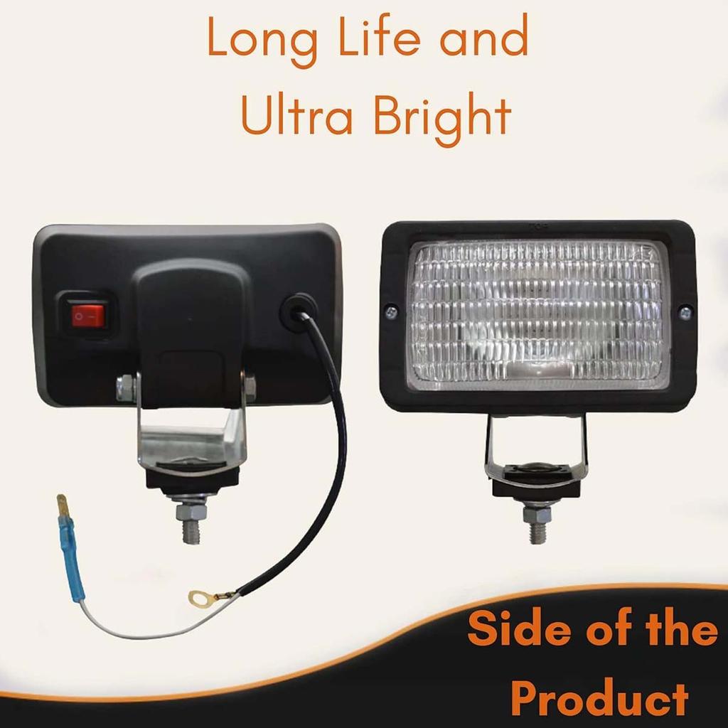 APSMOTIV Work Lamp Assembly With On-Off Switch 12v Lights Off Road Compatible With Ford Truck Jcb Tractor New Holland Universal Emergency Light Bulb