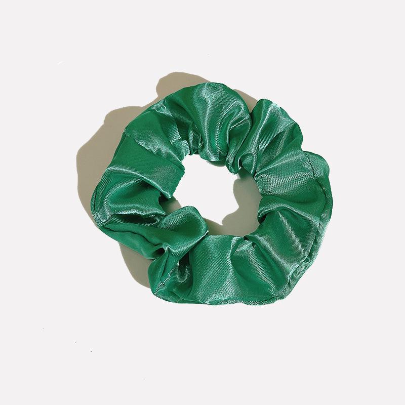 European-American Satin Pleated Hair Tie - French Minimalist Design