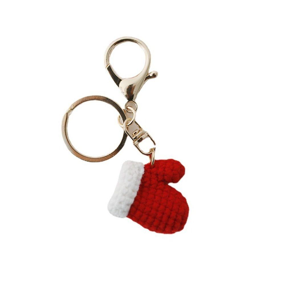 Children Gift Christmas Key Chain Women Key Buckle Korean Style Key Ring Handmade Crochet Pendant