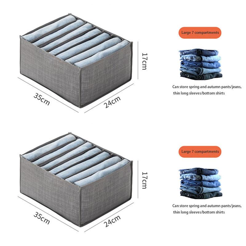 2pcs Clothing Storage Box Pants and Jeans Storage Box Cabinet Clothing Storage Box Underwear Bra Tie T-shirt Socks Storage Box