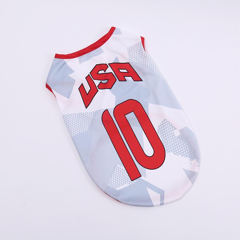 Pet Soccer Team Dog Vest Teddy Summer Clothing Pomeranian Bi Bear Puppy Clothing Cat Pet Clothing Thin