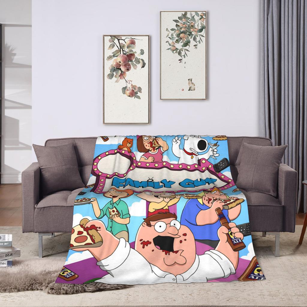 Rodiny Kreslený Peter Griffin Pánové Deku Super Měkká Zábavná Plyšová Přikrývka Na Cestování Kancelář Flanelová Přehoz Na Postel Pokrývka Postele