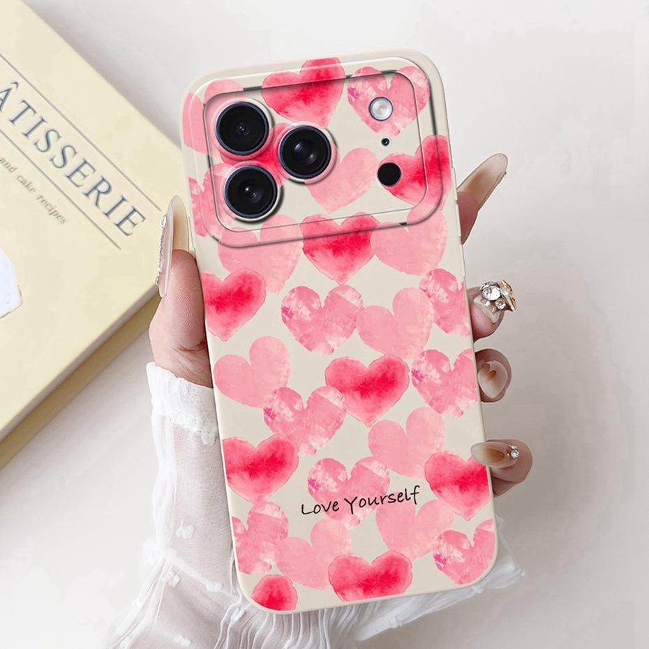 Beautiful Floral Phone Case For iPhone 17 Pro Max 17 Air Soft Silicone Shockproof Cases For iPhone17 17Pro 17Air Cover Bumpers