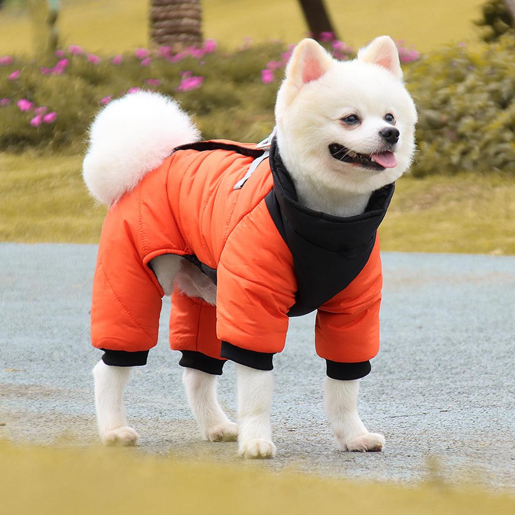 Dog Coat Winter Clothes Turtleneck Jackets High Neck Reflective Apparel for Cold Weather for Small Medium Breed Dog