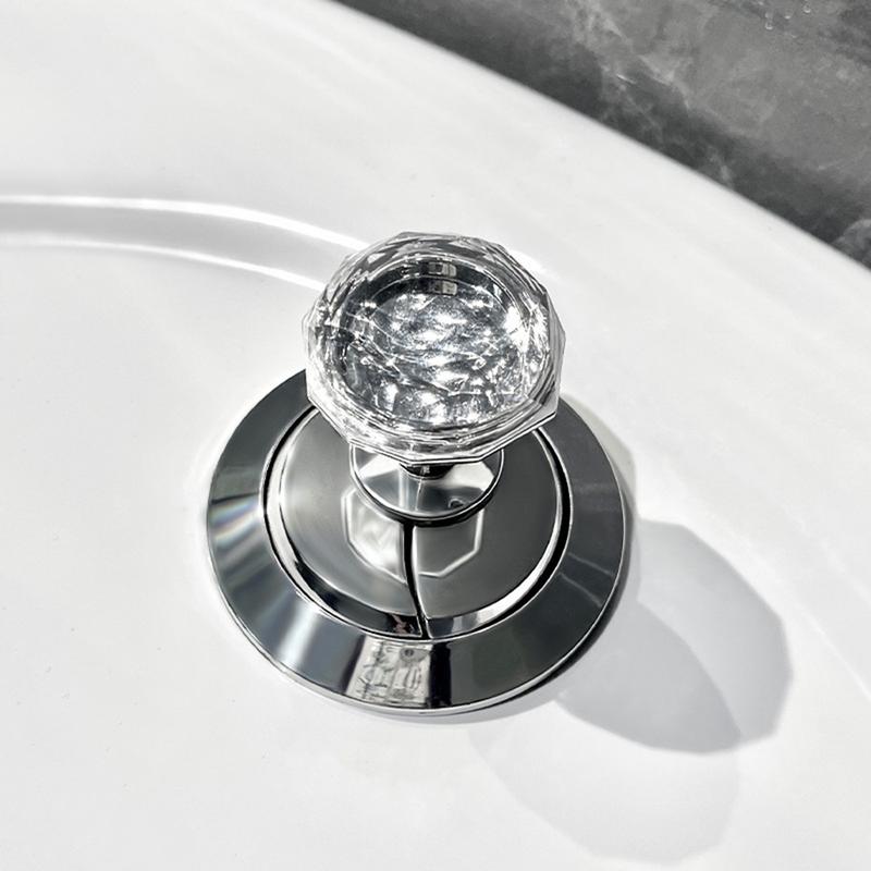 Toilet Flusher Top Push Button Rhinestone Pattern Toilet Tank Button Pusher Nail Protection Flush Button For Manicure Lover