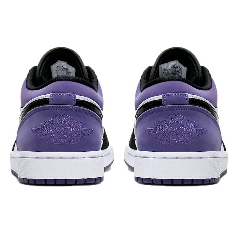 Air Jordan 1 Low Court Purple Unisex Sneakers White Black-Court-Purple 553558-125
