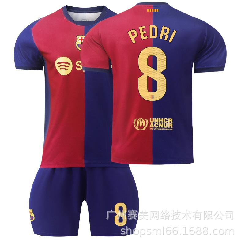 Barcelona Home Court Garvey No. Levan No. 9 Yamal No. Pedri Football Jersey Set Men