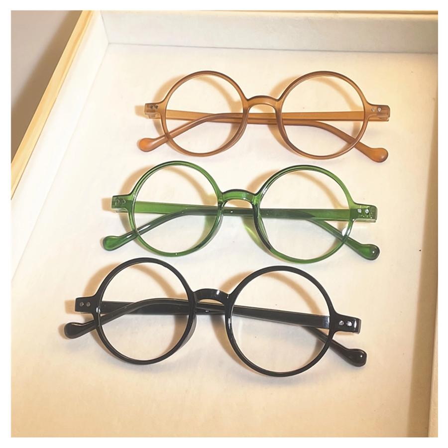 

Набор из 3 пар легких круглых очков для чтения без диоптрий, блокирующих синий свет - Милые оправы из поликарбоната с ободком и прозрачными поликарбонатными линзами 1