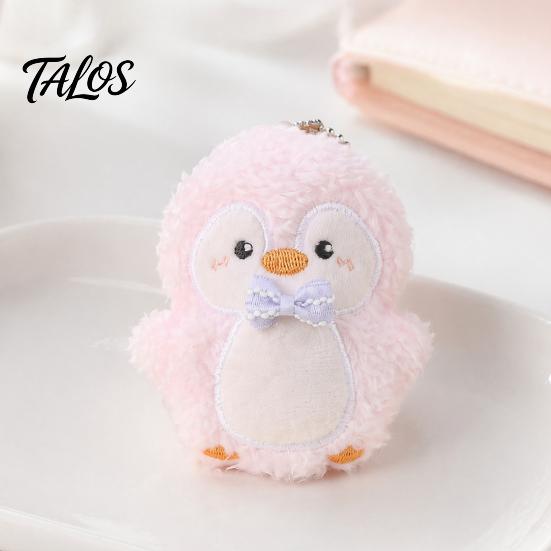 Embroidery Animal Toy Penguin Plush with Ball Chain, Cartoon Keychain Hanging Pendant, Stuffed Doll for Backpack Bag Charm Pendant