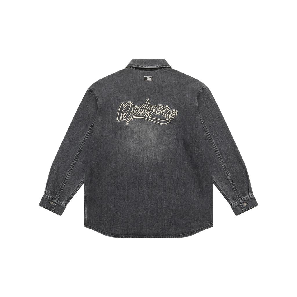 New MLB Preppy Style Collection Los Angeles Dodgers 25FW Shirt Unisex Standard Black 3ADRV0154-07BKS