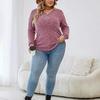 Women's Autumn Winter Sweater Large Size XL~5XL Long Sleeve Sweaters V-neck Casual Top Rib Knitted Shirts Women