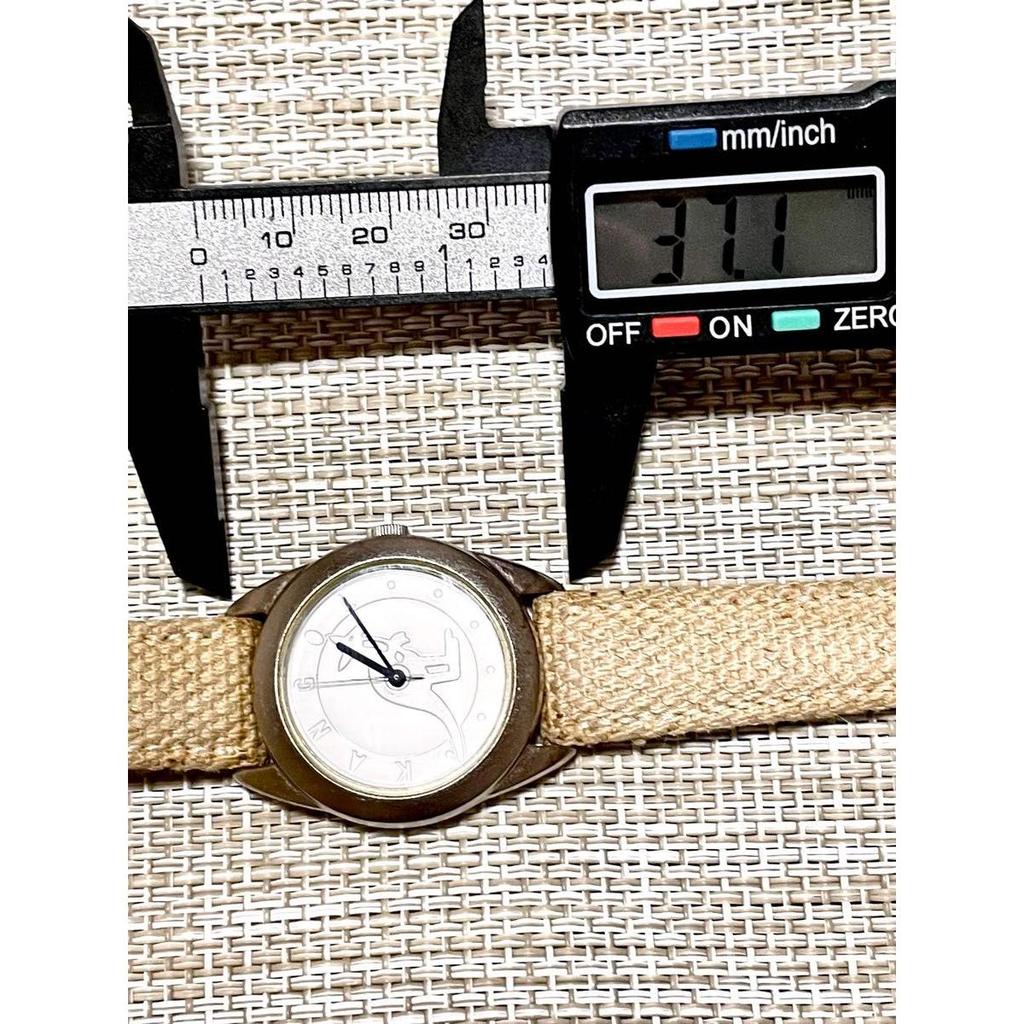 Used [Rare 90's Vintage Excellent Condition/Working] KANGOL x CITIZEN / Made by Citizen / UK / Genuine Linen Belt / Wristwatch