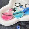 Acrylic Ping Pong Table Keychain Double Sided Mini 3D Sports Keyring Bag Pendant Car Key Chains Souvenir Gift