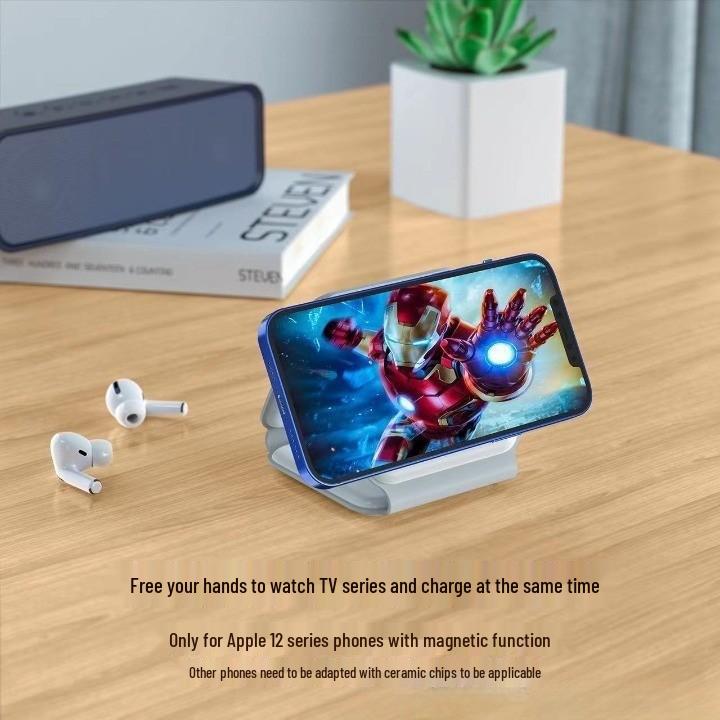 3-in-1 Foldable 15W Magnetic Wireless Charger for Phone, Earphones, and Watch