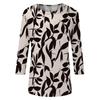 Women's Fashion Casual Three-Quarter Sleeve Floral Print Round Neck Top