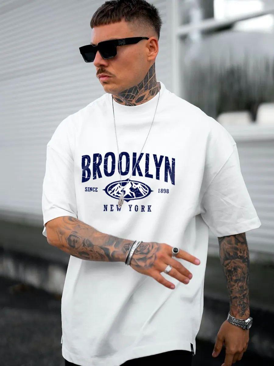 Oversized T‑shirt with Brooklyn print S