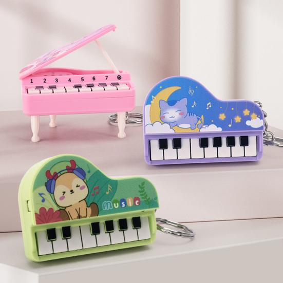 Kids Mini Electronic Piano Toy Music Interactive Portable Bag Decoration Hanging