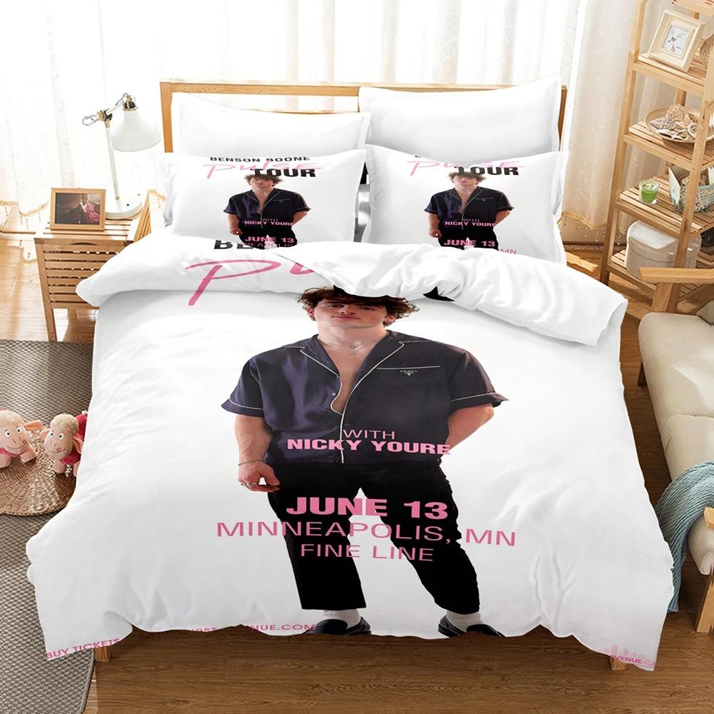 

Benson Boone Concert Bedding Collection Single Twin Full Queen King Size Bed Collection Aldult Boys Bedroom Duvetcover Collections Bed Sheet Set 24 EU single(135x200cm)