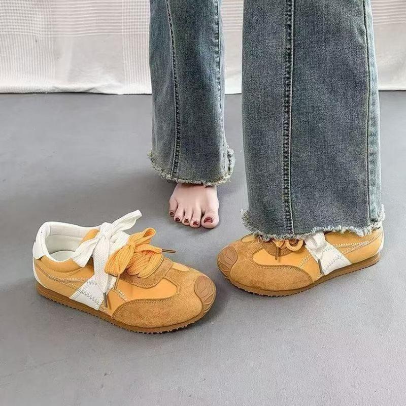 Retro German Training Shoes for Women, Versatile Sports Shoes, Casual Thick-soled Board Shoes