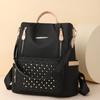Student School Bag Large Capacity Backpack Rivet Inlaid Women's Backpack