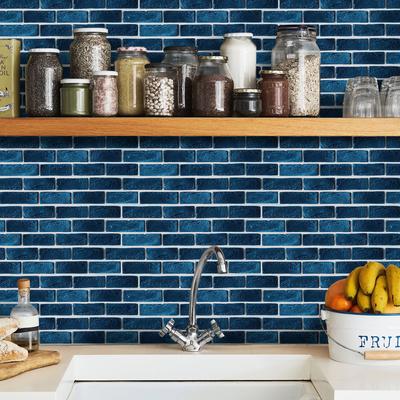 Retro Industrial Stone Brick Wall Sticker, Self-Adhesive Waterproof Bedroom Kitchen Wall Decoration 2D Tile Sticker Pvc Wallpaper