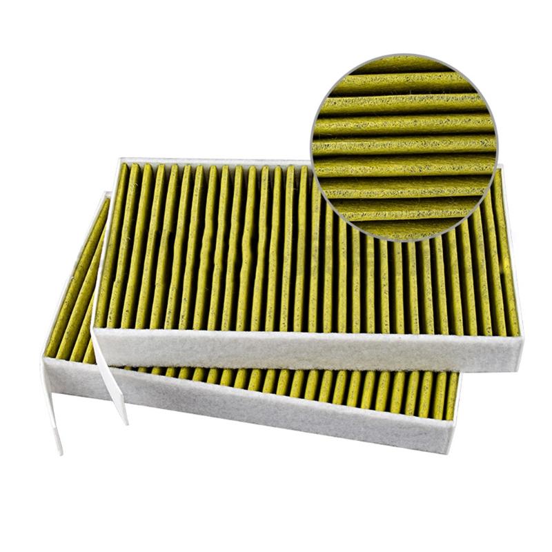 2er-Pack Innenraum-Klimaanlagen-Filterelement-Ansaugschutz Kompatibel für Tesla-Modell 3/Y HEPA mit Aktivkohle