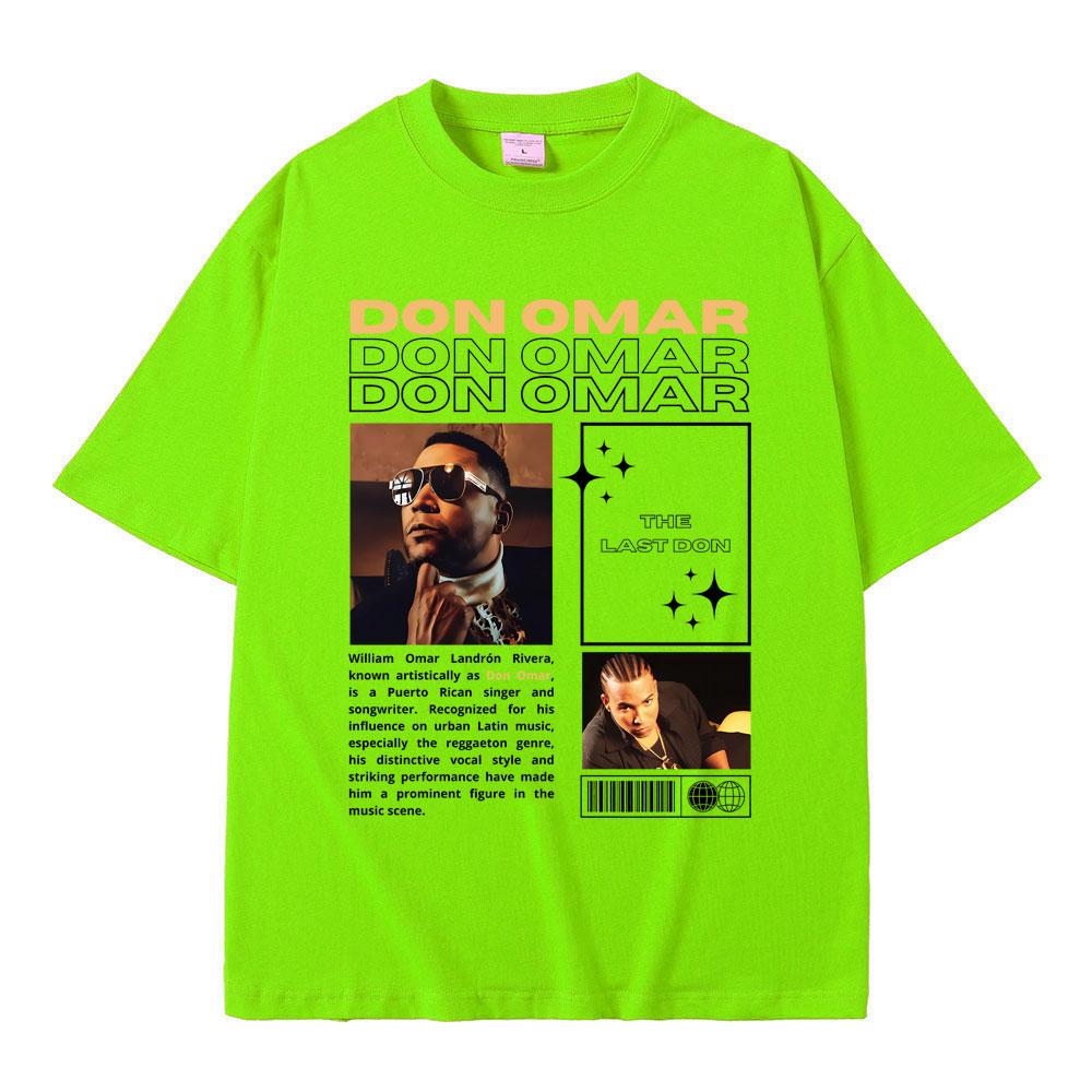 Rare Singer Don Omar The Last Don Graphic T-shirts Men Women Hip Hop Vintage Oversized Tshirt Male Fashion Casual Cotton T Shirt