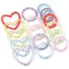 20 Stück/Los Bunte Herz Runde Hohlperlen Lose Abstandshalter Acrylperlen Für Schmuckherstellung DIY Anhänger Armband Ohrring Zubehör