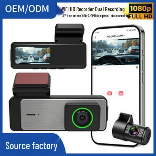 1080P HD Hidden Dash Cam with WiFi & Mobile Connectivity in Metal Shell