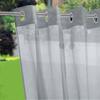 Outdoor Waterproof Sheer Curtains Grommet Indoor Sheer Curtain Garden Drapes Sun Shade Black White Gray Room Home Decor