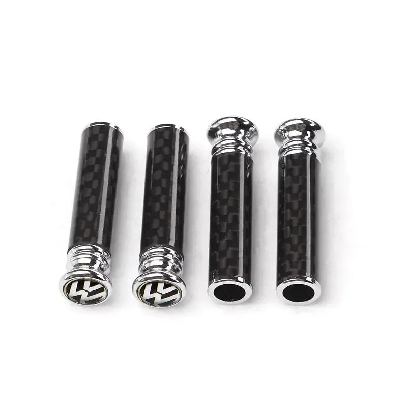 2025 Heiß 4 Stück Kohlefaser Auto Türschloss Pins Bolzenabdeckung Für Volkswagen Passat Santana Tiguan Golf Bora Jetta Käfer Scirocco SR
