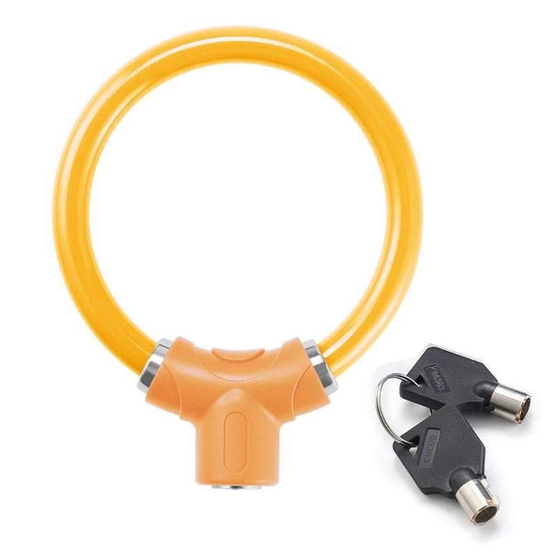 Przenośny Zamek do Roweru z Kluczami Lekkie Pierścienie Blokujące do Roweru Kształtowe Blokady do Roweru Szosowego Trwałe Kłódki Łatwe do Przenoszenia