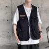 Men's Trendy Hong Kong Style Multi-Pocket Photographer Vest with Customizable Logo
