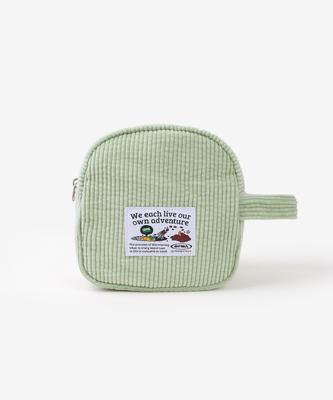 Balloon Friends Corduroy Cozy Pouch Light Green