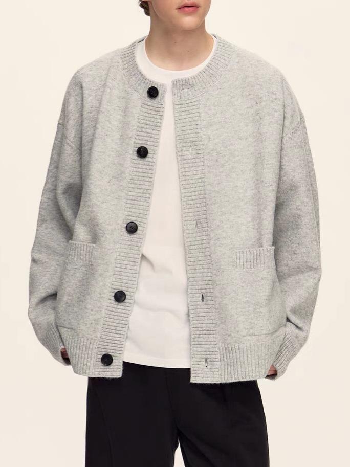 Plus Size Unisex Autumn/Winter Loose Fit Slimming Knitted Cardigan Sweater