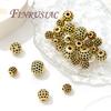 6mm 8mm 10mm Spacer Beads 18K Gold Plated Brass Zircon Bead,Separator For Bead,DIY Jewelry Making Supplies,Bracelets Accessories