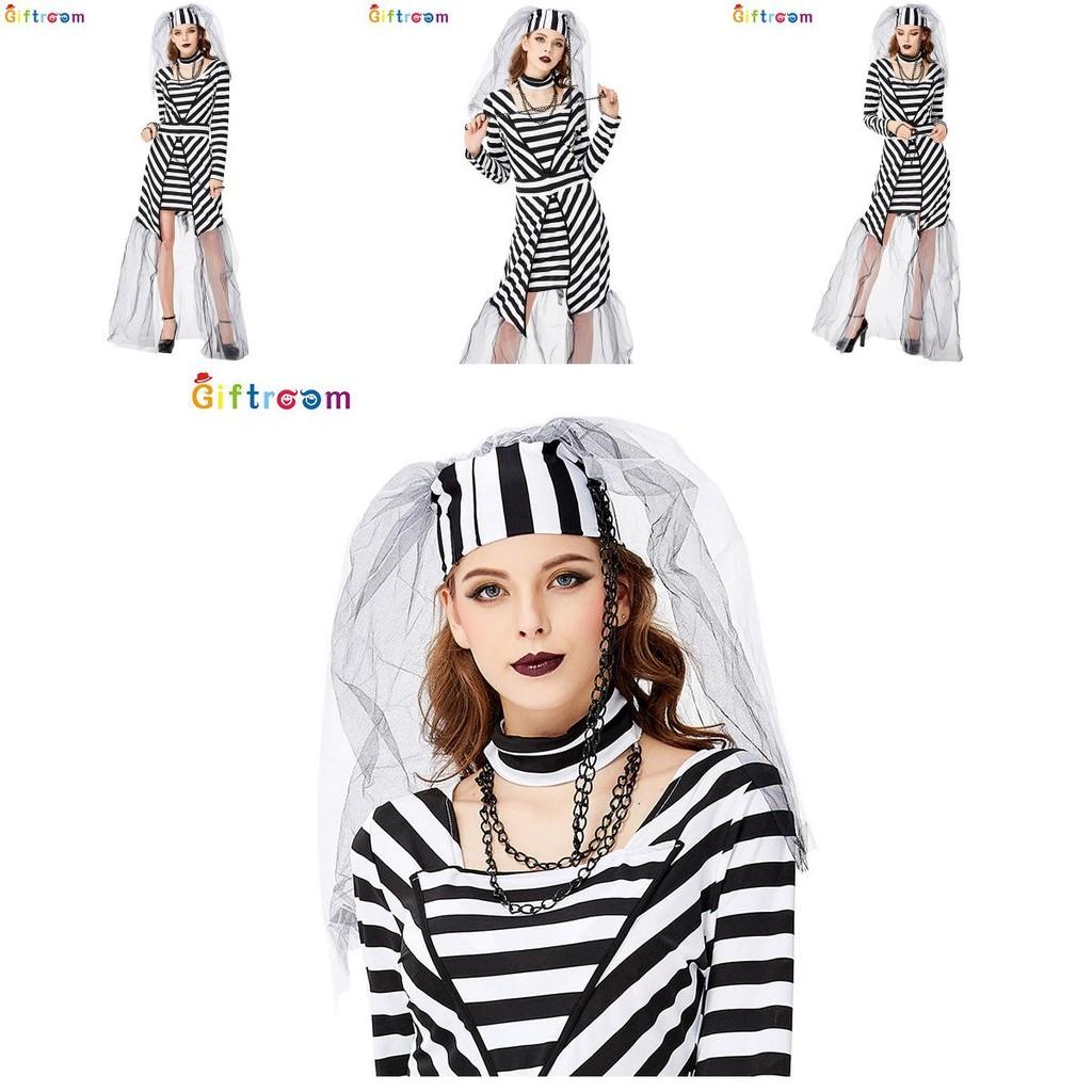 Enchanting Witch Costume Dress With Mesh And Stripes For Western Fantasy Themes