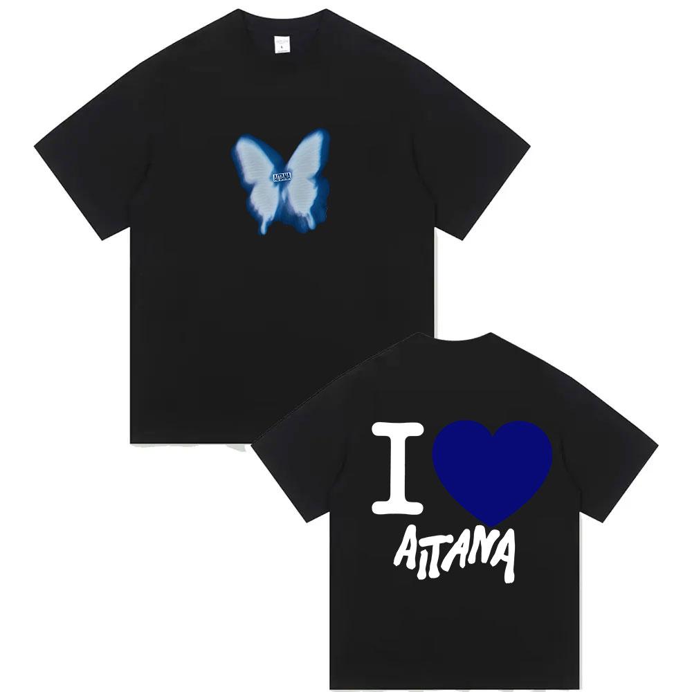 

Singer Aitana Love 2026 Graphic Print T Shirts Men Women Fashion Oversized 100 Cotton Tshirt Casual Fans Gift Clothing Tshirt M