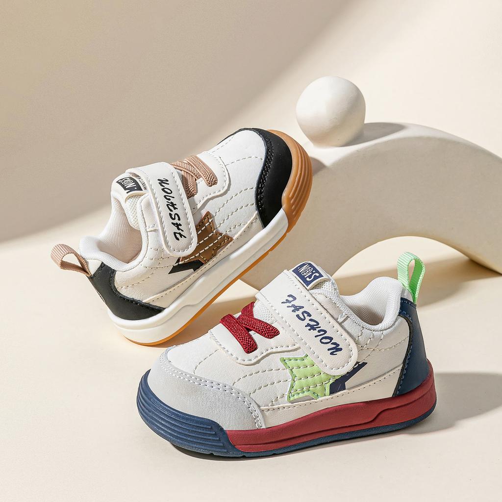 Breathable Toddler Shoes for Girls Soft-soled White Shoes for Boys Non-slip and Wear-resistant Sneakers
