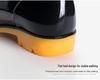 Men's Waterproof Mid & High-Calf Rain Boots: Non-Slip, Fashionable, Warm, Acid & Alkali Resistant, Rubber Sole for Kitchen Work.