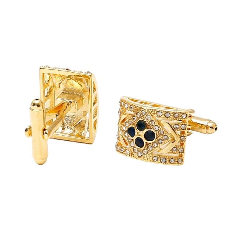 

Vintage Styles Round Cufflinks with Cubic Zirconia Stones for Men in Formal and Social Event