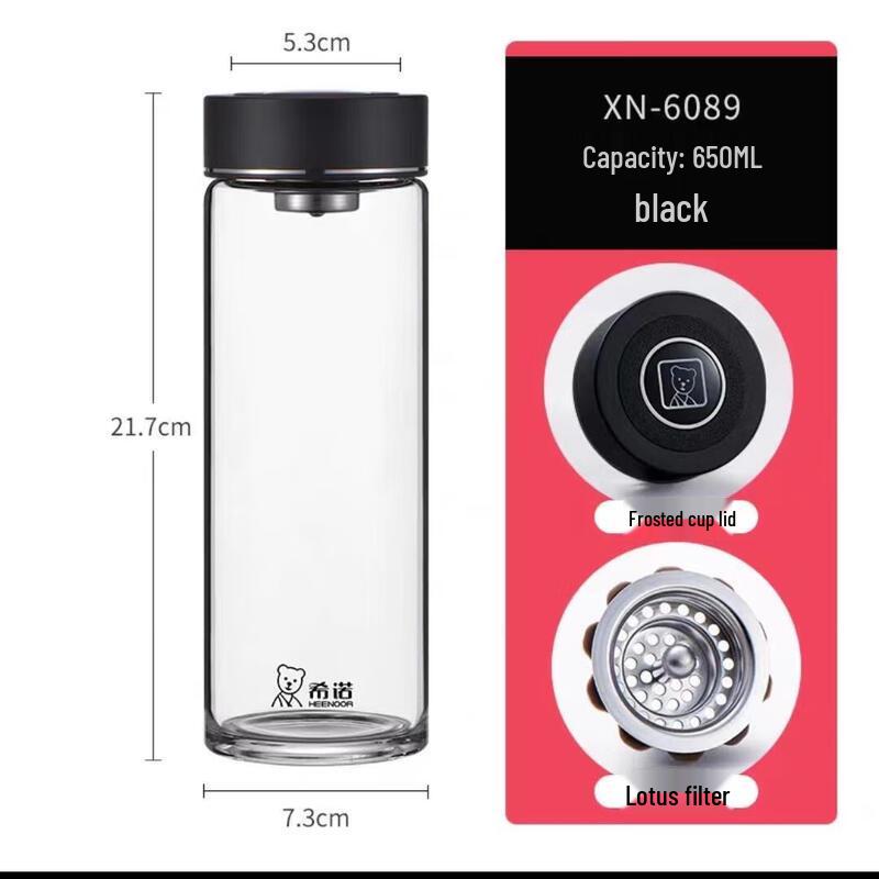 Heenoor Borosilicate Glass Straight Body Tea Mug