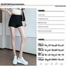 Women's High Waist Black A-Line Summer Shorts - Petite, Tight, Elastic, and Anti-Exposure