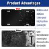 Vintage American Flag License Plate Black White USA Flag License Plate Funny For Car Decoration Vanity Tag Stainless Steel License Plate Frame Fits