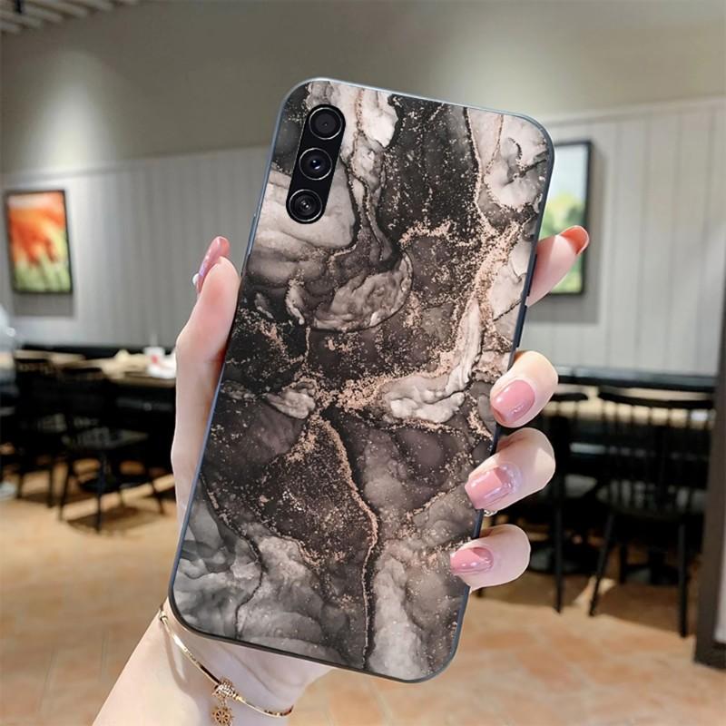 Water Ripple Art Sea Wave Phone Case For Realme GT 2 9i 8i 7i Pro X50 X2 C35 C21 C20 C11 C3 Soft Black Phone Cover