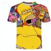 Summer Children's Fashion Digital Simpson Comfortable Loose Short Sleeve Printed T-shirt