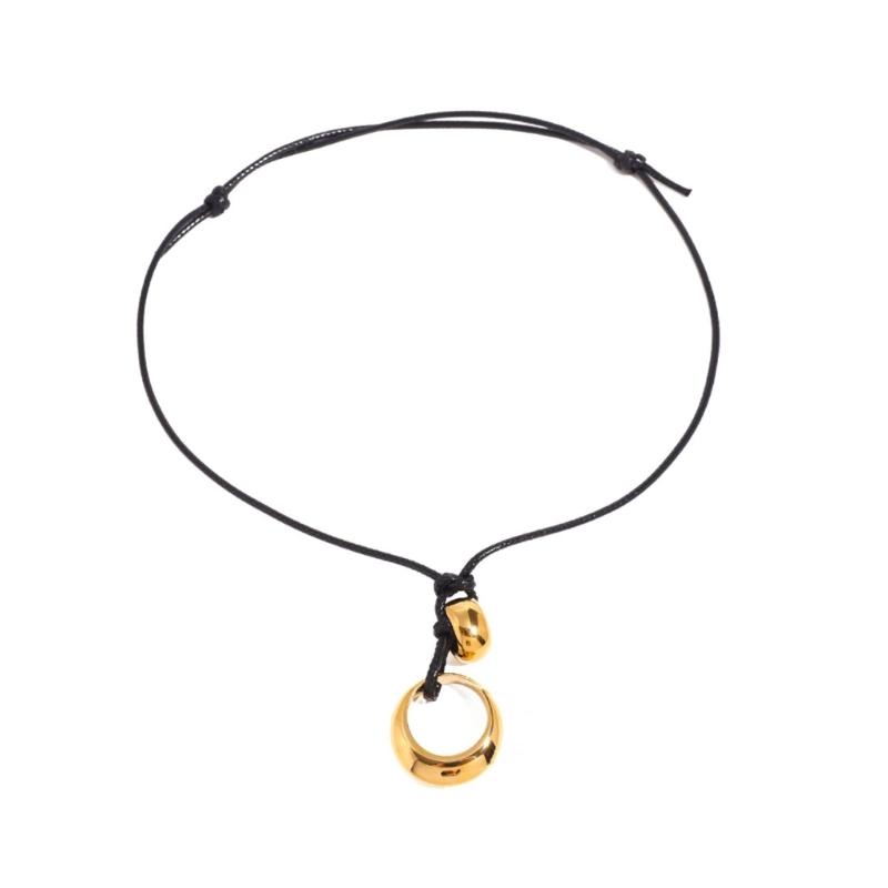 High Quality Alloy Circle Necklace Beautiful Hollow Circle Necklace Unique Neck Chain Enhancing Everyday Elegances