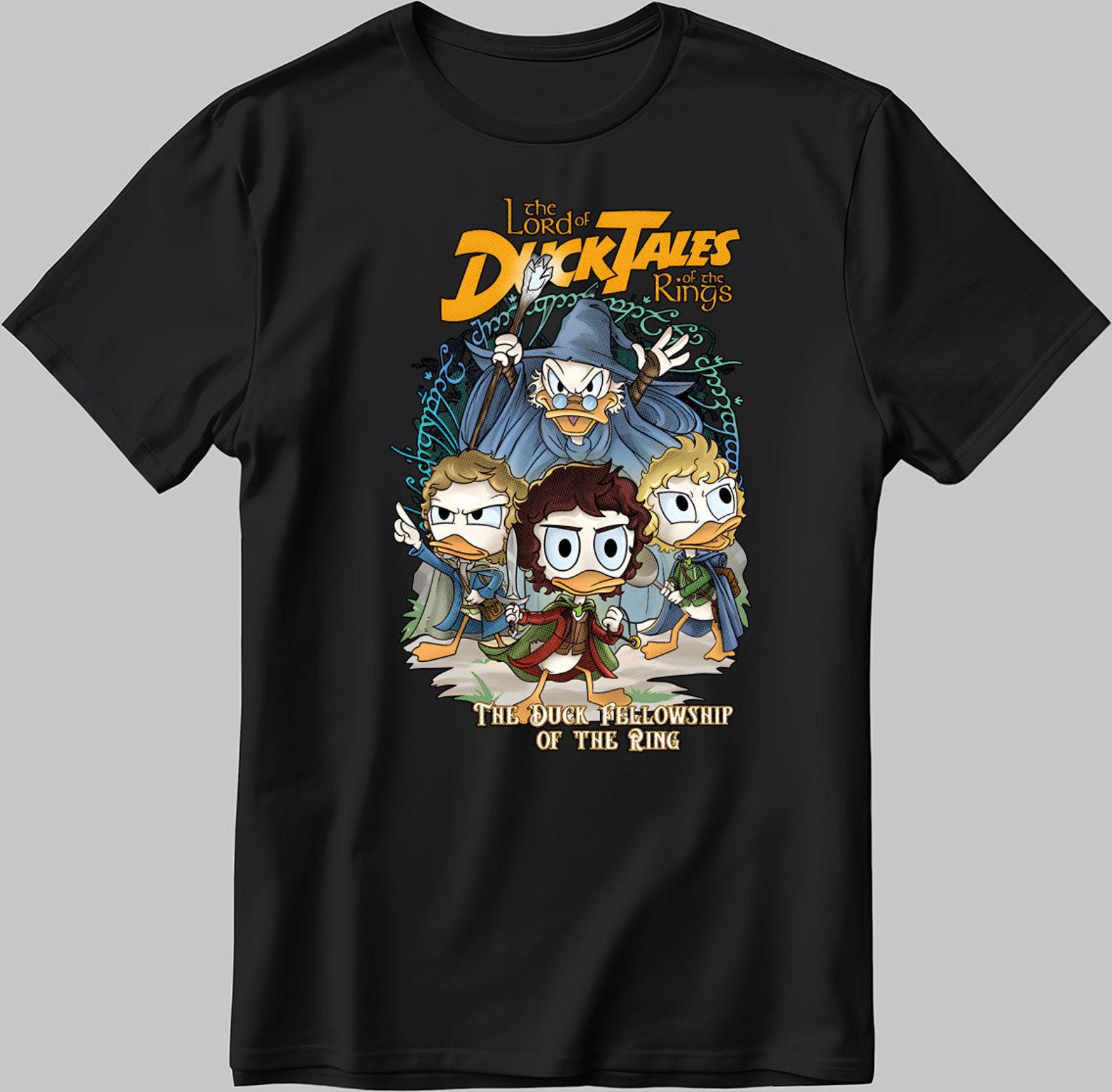 The Lord Of DuckTales Short Sleeve White-Black Men s / Women s T-Shirt N560 4XL